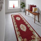 Royal Red Traditional Hand Tufted Wool Runner Rug - Pendle Village Furniture